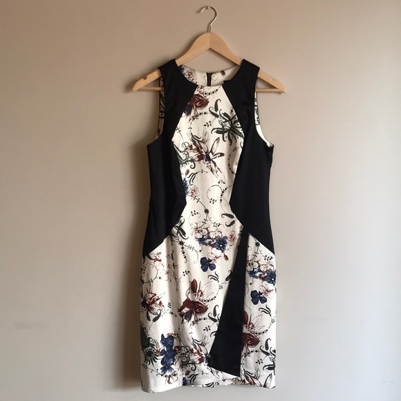 Cue | Black/White/Floral Dress | Size 10 - Picture 2 of 9